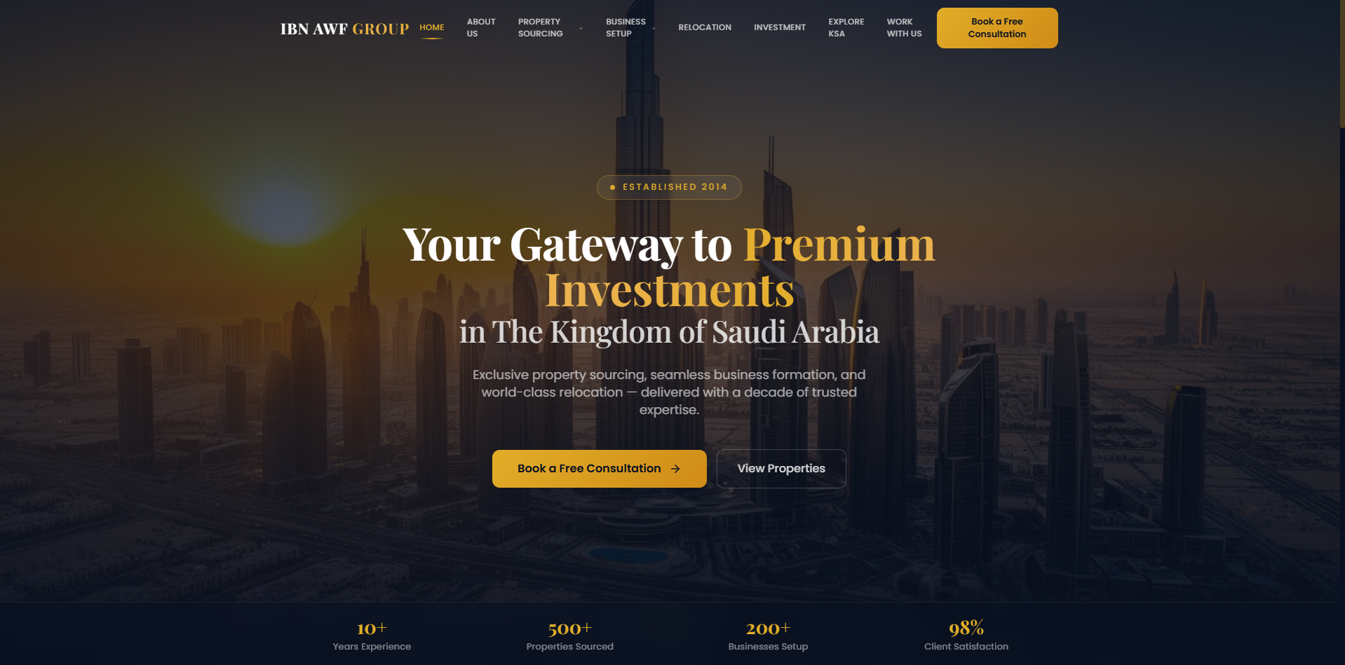 Ibn Awf Group — Corporate business website