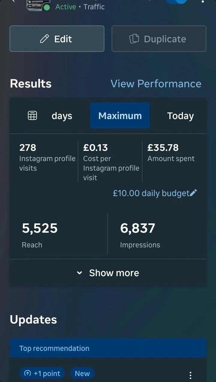 Meta Ads dashboard 2